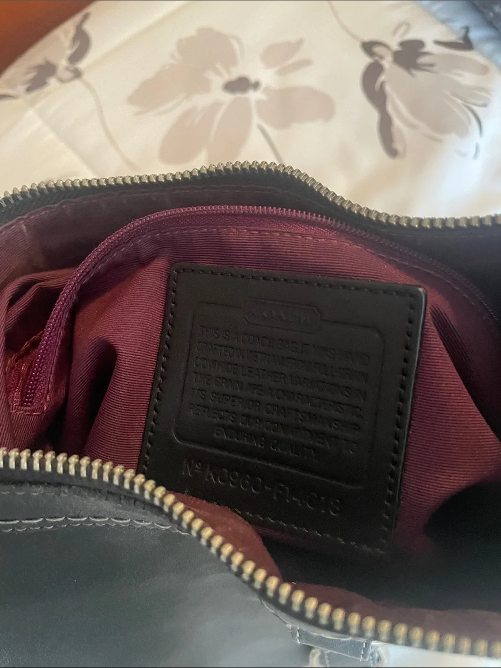 Coach Black Leather Hobo Bag with Silver Hardware